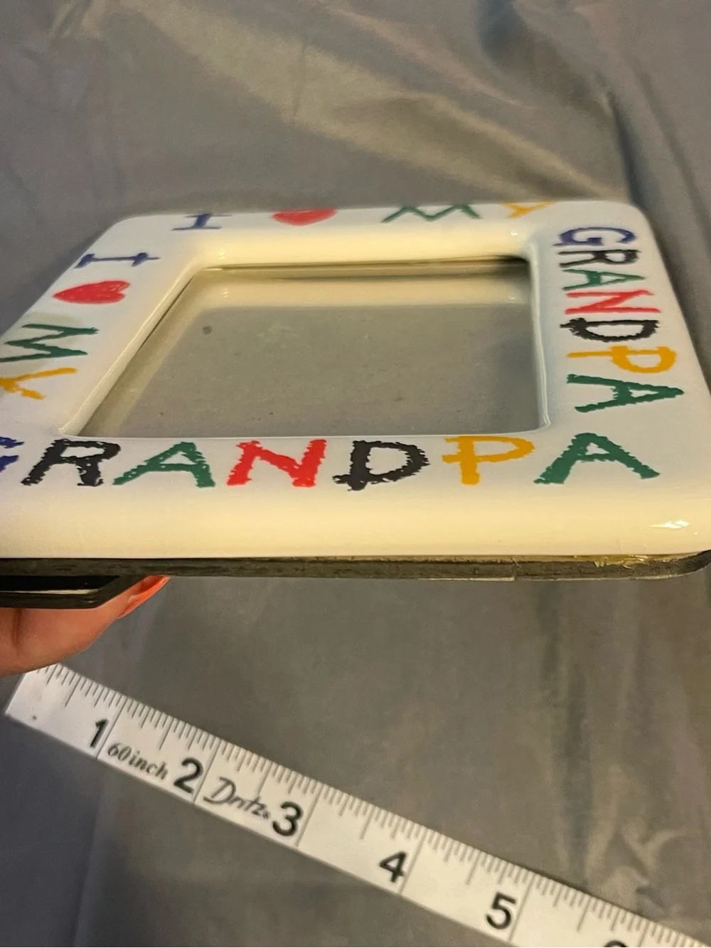 Ceramic 'I ♥ My Grandpa' Multicolor Picture Frame